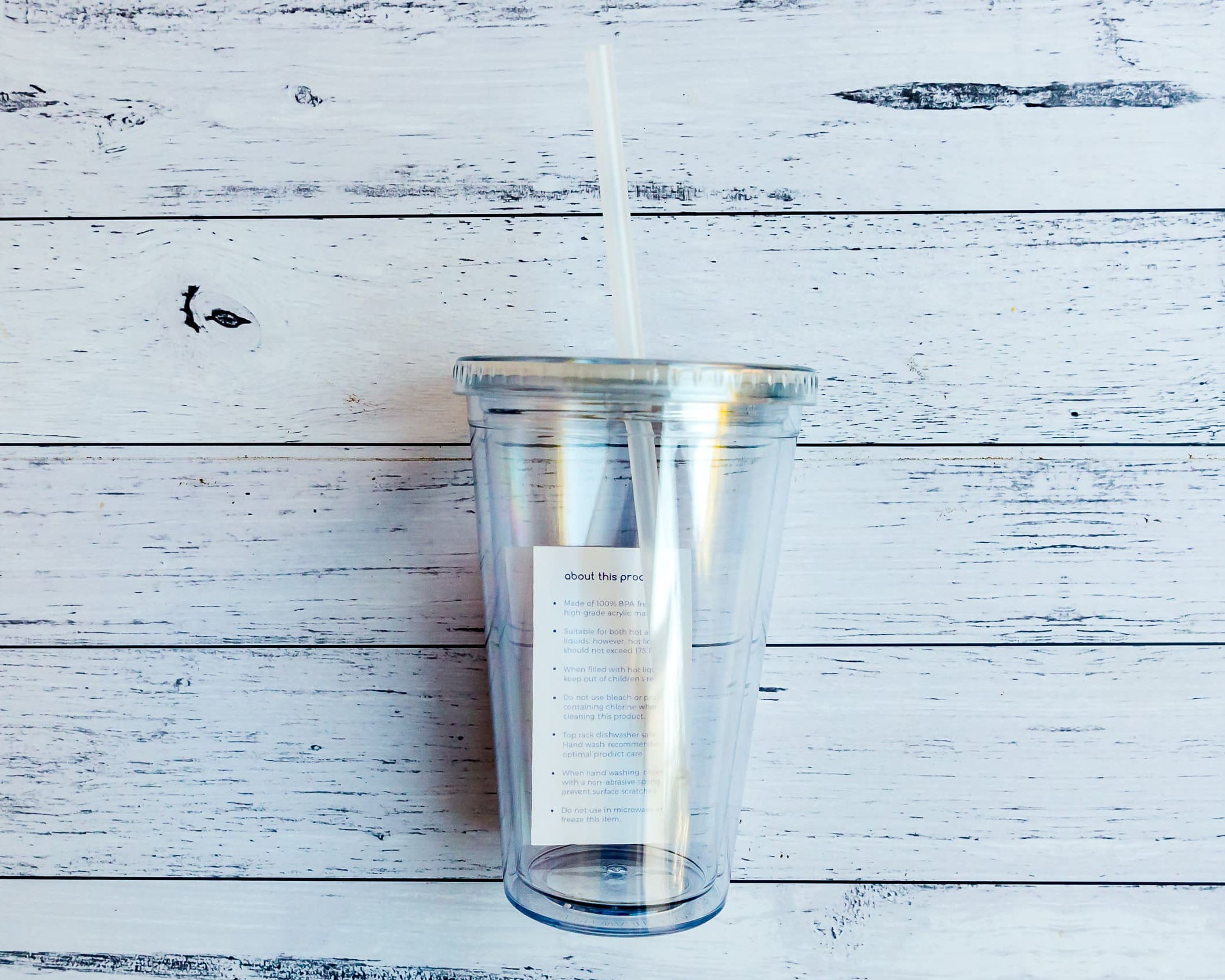 Water Cup and Straw