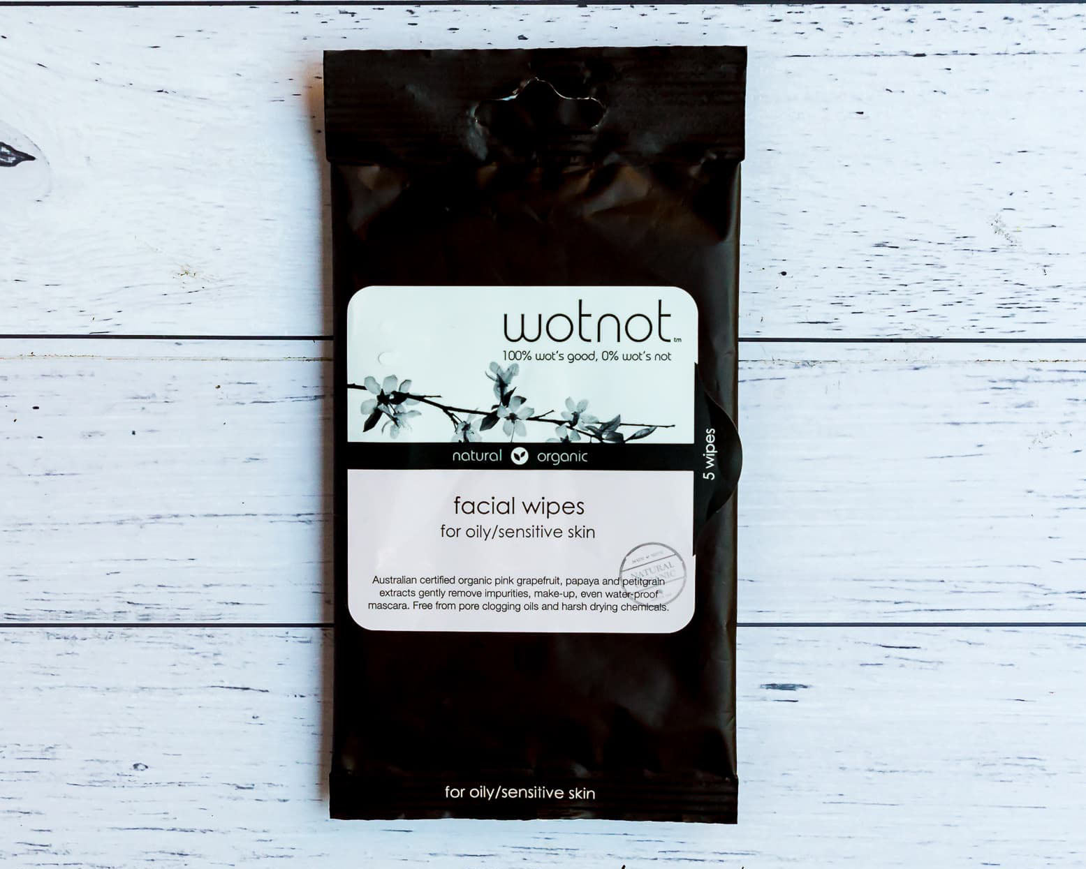 WOTNOT Organic Facial Wipes (5 pack)